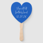 Bruiloft fans hebben en houden Gezegde marineblauw Handwaaier (Achterkant)