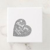 Bruiloft Faux Zilver Glitter Elegant Dank u Bedankjes Labels (In situ)