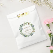 Bruiloft Favor Bag Groen Navy Gold Bedankzakje (Gezegeld)