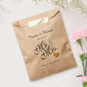 Bruiloft Favor Bag | Snoep Kisses Mr. & Mrs. Bedankzakje (Gezegeld)
