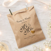 Bruiloft Favor Bag | Snoep Kisses Mr. & Mrs. Bedankzakje (Geknipt)
