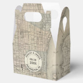 Bruiloft Favor Box met  Philadelphia PA Kaart Bedankdoosjes (Geopend)