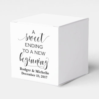 Bruiloft Favor Box - Sweet Ending to New Beginning Bedankdoosjes
