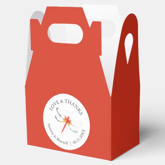 Bruiloft Favor Dozen Waterverf Dragonfly Bedankdoosjes (Geopend)