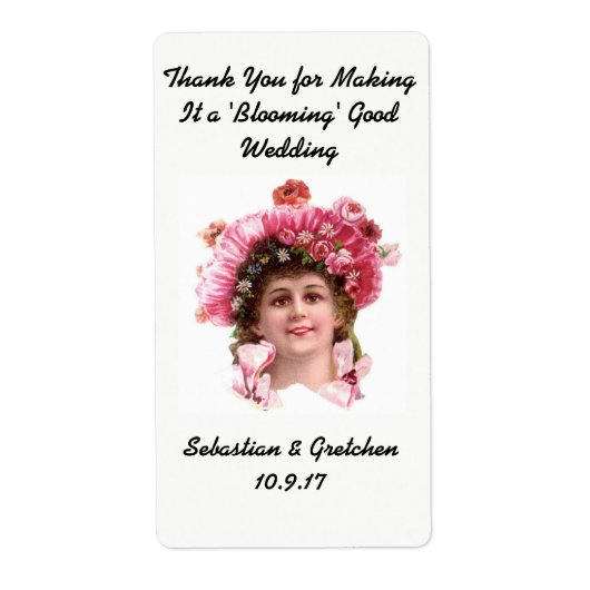 Bruiloft Favor Label FLOWER SEED PACKET  (Voorkant)