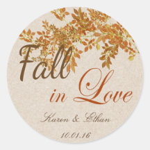 Bruiloft Favor Label Herfst in Liefde Thema