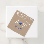 Bruiloft Favor Label - klein vliegtuigje en lichte (In situ)