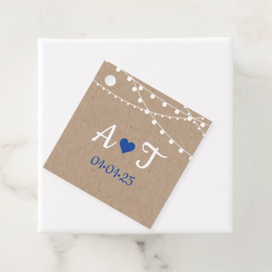 Bruiloft Favor Label - klein vliegtuigje en lichte (In situ)