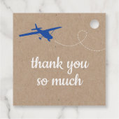 Bruiloft Favor Label - klein vliegtuigje en lichte (Achterkant)