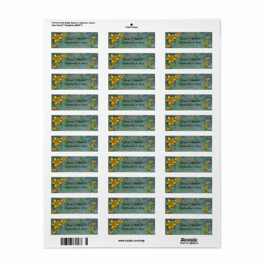 Bruiloft Favor Labels - Klein (Full Sheet)