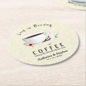 Bruiloft Favor: Liefde Is In Het Verschiet Koffie Ronde Kartonnen Onderzetter (Gebogen)