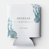 Bruiloft Favor met Nautilus Schelp en Blauw Blikjeskoeler (Achterkant)