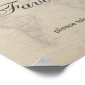 Bruiloft favor met vintage kaart poster (Hoek)