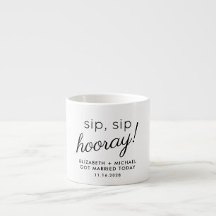 Bruiloft Favor Sip Sip Hooray Espresso Kop
