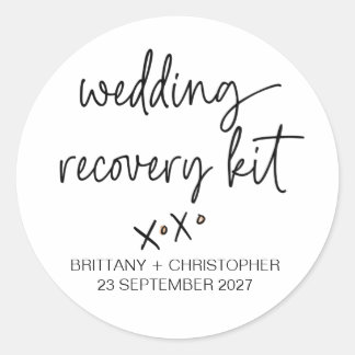 Bruiloft Favor Sticker Receptie Gunsten voor gaste
