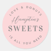 Bruiloft Favor Sweets  Ronde Sticker (Voorkant)