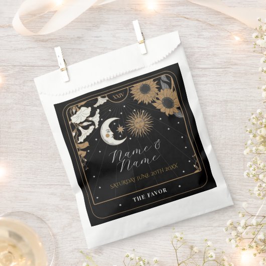 Bruiloft Favor Tassen Tarot Kaarten Sun Moon Bedankzakje (Geknipt)