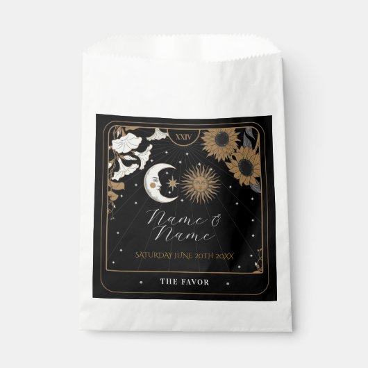 Bruiloft Favor Tassen Tarot Kaarten Sun Moon Bedankzakje (Voorkant)