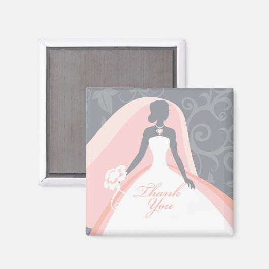 Bruiloft Favoren Magneten Bedankt Bruidsmeisjes Br (Voorkant / Achterkant)