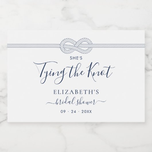 Bruiloft favoriet met scheepvaart thema 'Trouwen i Sparkling Wijnetiket (Enkel label)