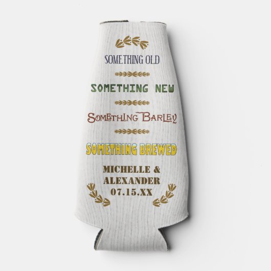 Bruiloft Favoriet Persoonlijk Gebrouwen Bier 5 Flesjeskoeler (Voorkant)