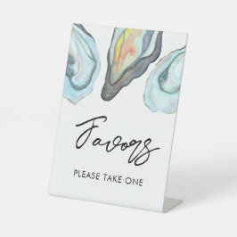 Bruiloft Favoriet Tafel Decoratie Oester Bar Reclamebord Met Voetstuk
