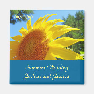 Bruiloft Favorieten Zomer Bruiloften Zonnebloemen Magneet