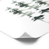 Bruiloft Favors Houtland Bos Poster (Hoek)