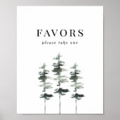 Bruiloft Favors in Rustieke Bos-thema Poster (Voorkant)