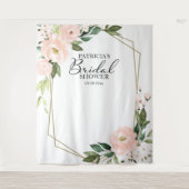 Bruiloft Feest Achtergrond Foto Requisiet Roze Blo Wandkleed (Voorkant)