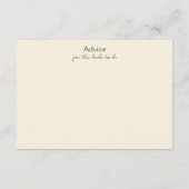 Bruiloft Feest Advieskaart Boerenmarkt Informatiekaartje (Achterkant)