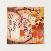 Bruiloft Feest Backdrop voor Herfst Liefde Herfst Wandkleed (Voorkant (horizontaal))
