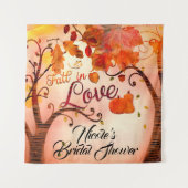 Bruiloft Feest Backdrop voor Herfst Liefde Herfst Wandkleed (Voorkant)
