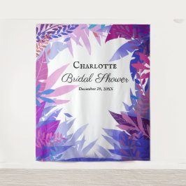 Bruiloft Feest Bladeren Tropische Aquarel Achtergr Wandkleed