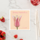 Bruiloft Feest Bloem Roze Tulp Servetten (Insitu)