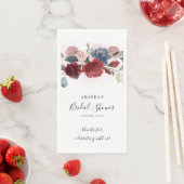 Bruiloft Feest Burgundy Rustieke Bloemstuk Aangepa Servet (Insitu)