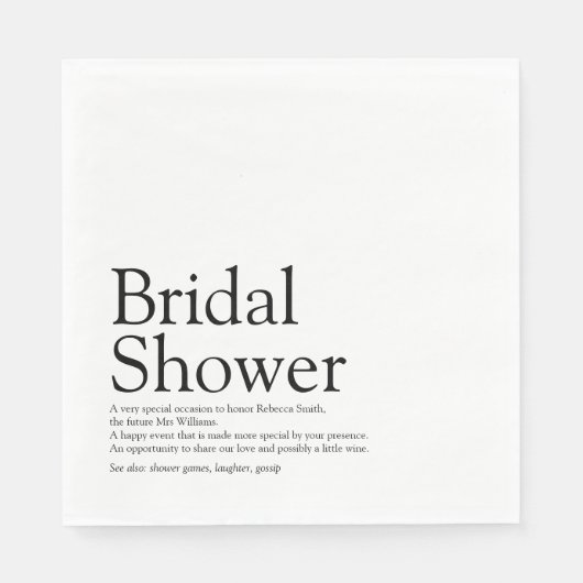 Bruiloft Feest Definitie Modern Plezier Servet (Voorkant)