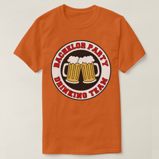 Bruiloft Feest Drank Team 8 T-shirt (Design voorkant)