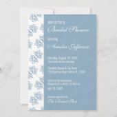 Bruiloft Feest - Elegante Blauwe Uitnodiging (Achterkant)
