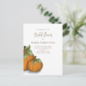Bruiloft Feest Elegante Pompoenen Cute Briefkaart (Staand voorkant)