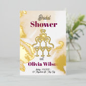 Bruiloft Feest Folie Uitnodiging (Staand Voorkant)