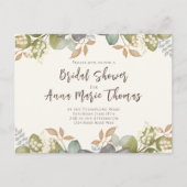 Bruiloft Feest Herfstbladeren Trouwjurk Elegant Briefkaart (Voorkant)