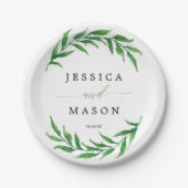 Bruiloft Feest - Huwelijk - Papieren Bord (Voorkant)