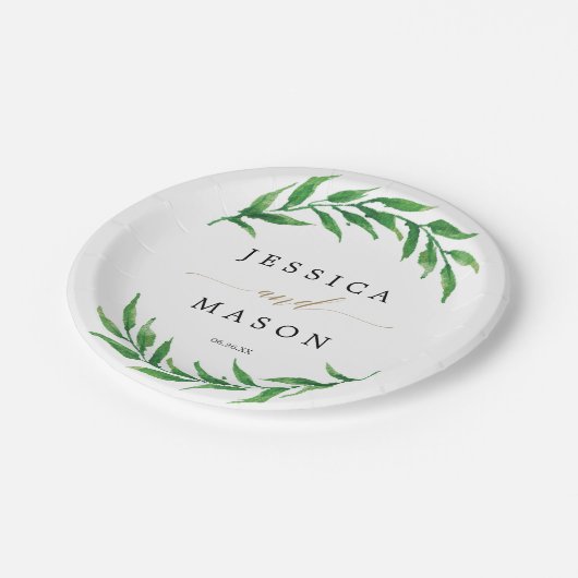 Bruiloft Feest - Huwelijk - Papieren Bord (Gekanteld)