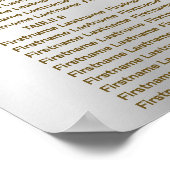 Bruiloft Feest Kleurrijk Roze Bloemmotief Zilver E Poster (Hoek)