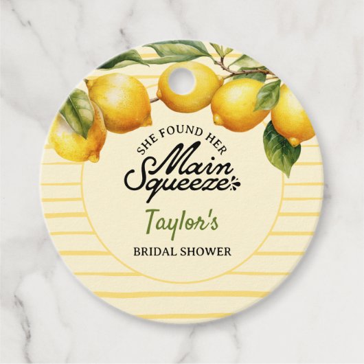 Bruiloft Feest Lemon Bedankjes Labels (Voorkant)