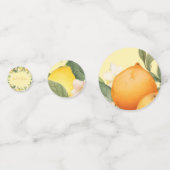 Bruiloft Feest Lemons Sinaasappels Citrus Bloemen  Confetti (Achterkanten)