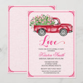 Bruiloft Feest Liefde Bloem Truck Uitnodiging (Voorkant / Achterkant)