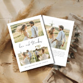 Bruiloft Feest Liefde & Dank 4 Foto Bruidsjurk Bedankkaart