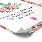 Bruiloft Feest Maak uzelf de geadresseerde bord Poster (Hoek)